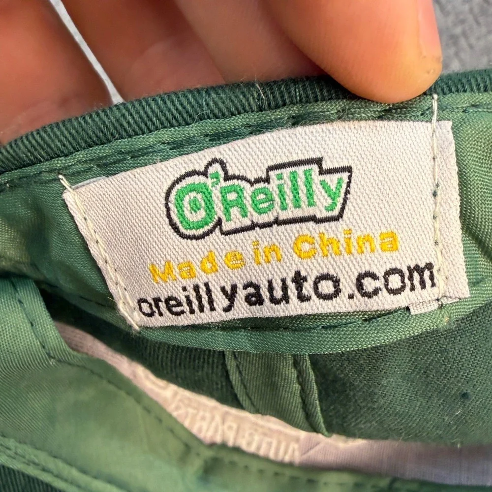 O'Reilly Auto Parts Hat Mens Green Embroidered Logo Adjustable Baseball Cap